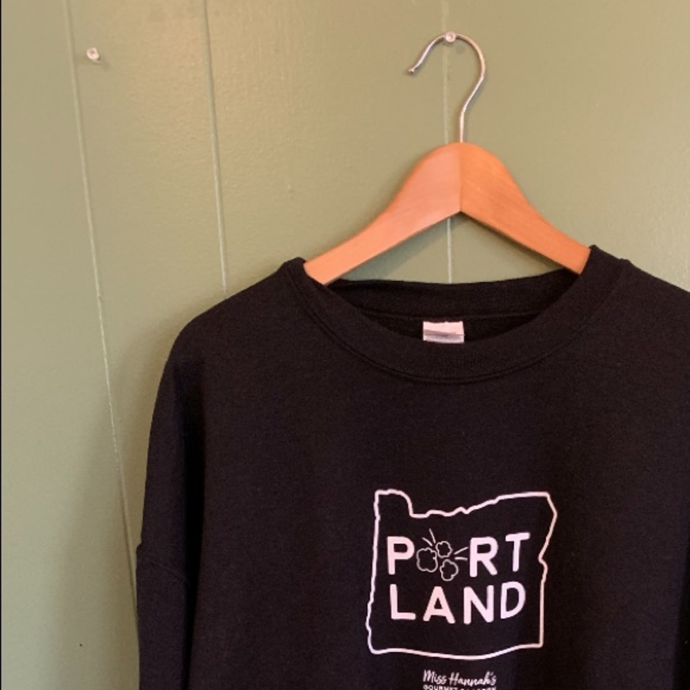 Black Portland, OR Company Crewneck